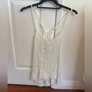 Beautiful White Flowy Tank